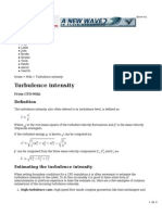 Estimating Turbulence Levels for CFD Simulations