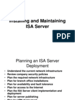 Installing and Maintaining Isa Server