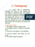 "About Thanksgiving": I.Write True or False