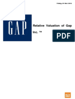 Relative Valuation of Gap Inc