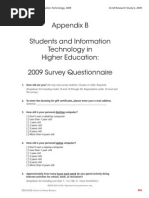 Appendix B Students and Information Technology in Higher Education: 2009 Survey Questionnaire