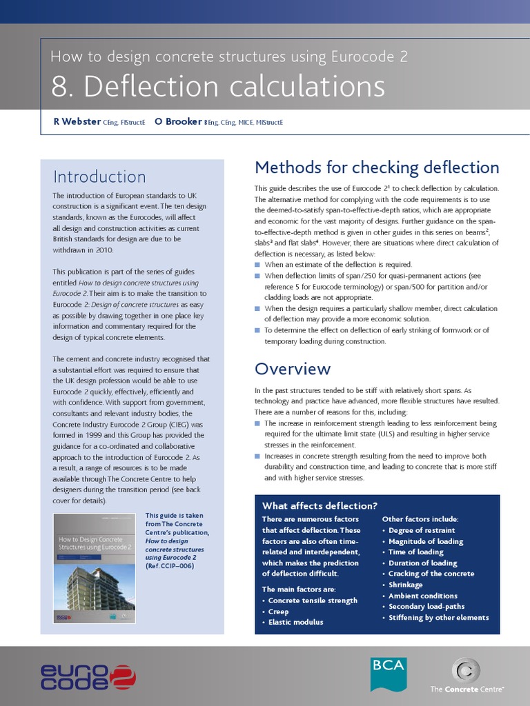 How2 Calulate Deflections Using EC2 | PDF | Strength Of Materials ...