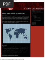Personal Banking Apps Leak Info Through Phone by Ariel Sanchez