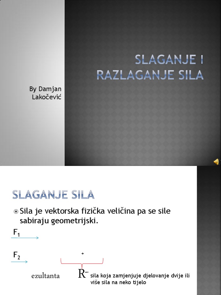 Slaganje I Razlaganje Sila | PDF