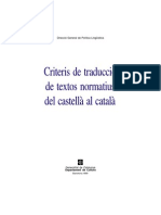 Criteris Traducció Castella Catala