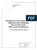 MIS Implementation Challenges and Sucess Case - MSC Thesis
