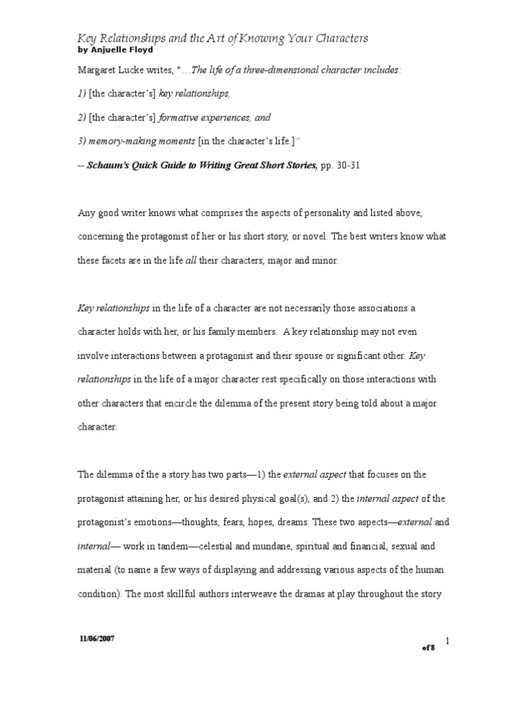The three elements of character pdf narrative les mis rables