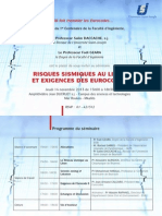 Invitation pour le séminaire sismique