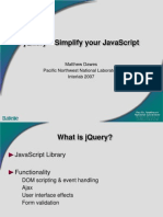 Jquery - Simplify Your Javascript: Matthew Dawes Pacific Northwest National Laboratory Interlab 2007