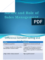 Nature and Role of Sales Management