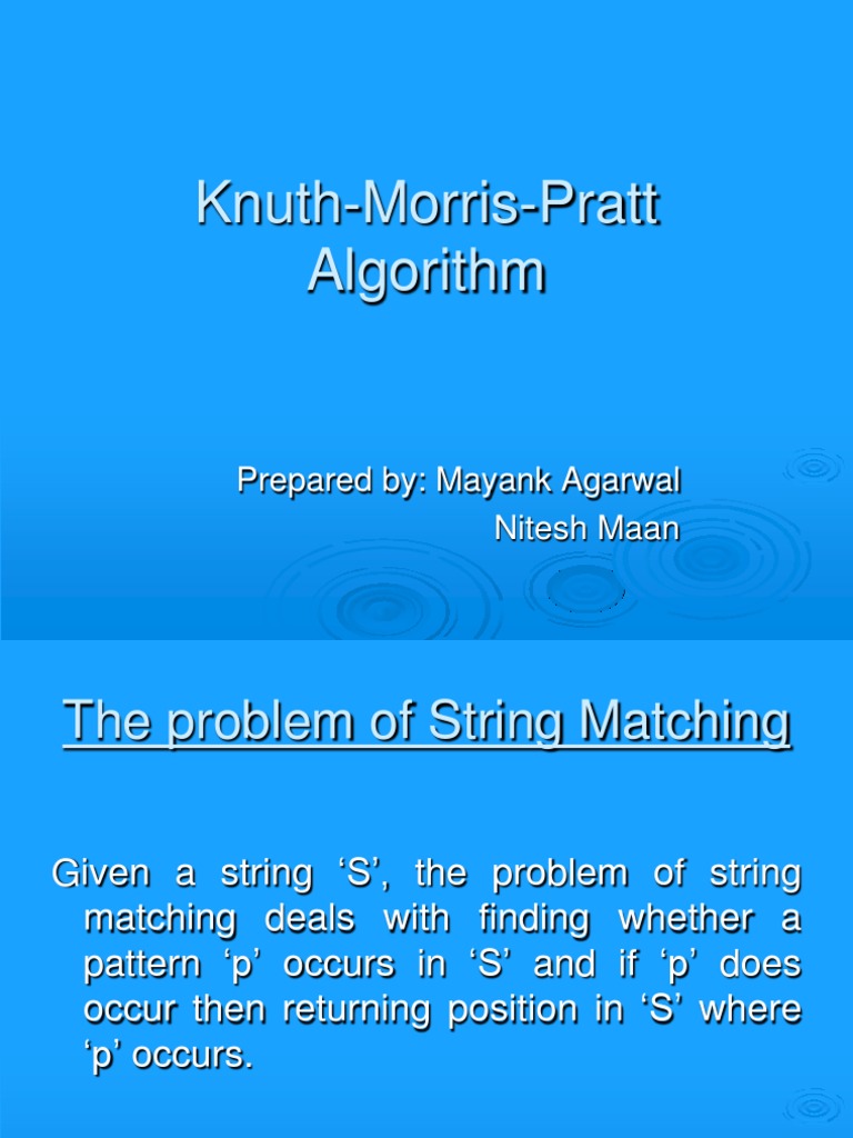 KMP Algorithm | PDF | Discrete Mathematics | Computing
