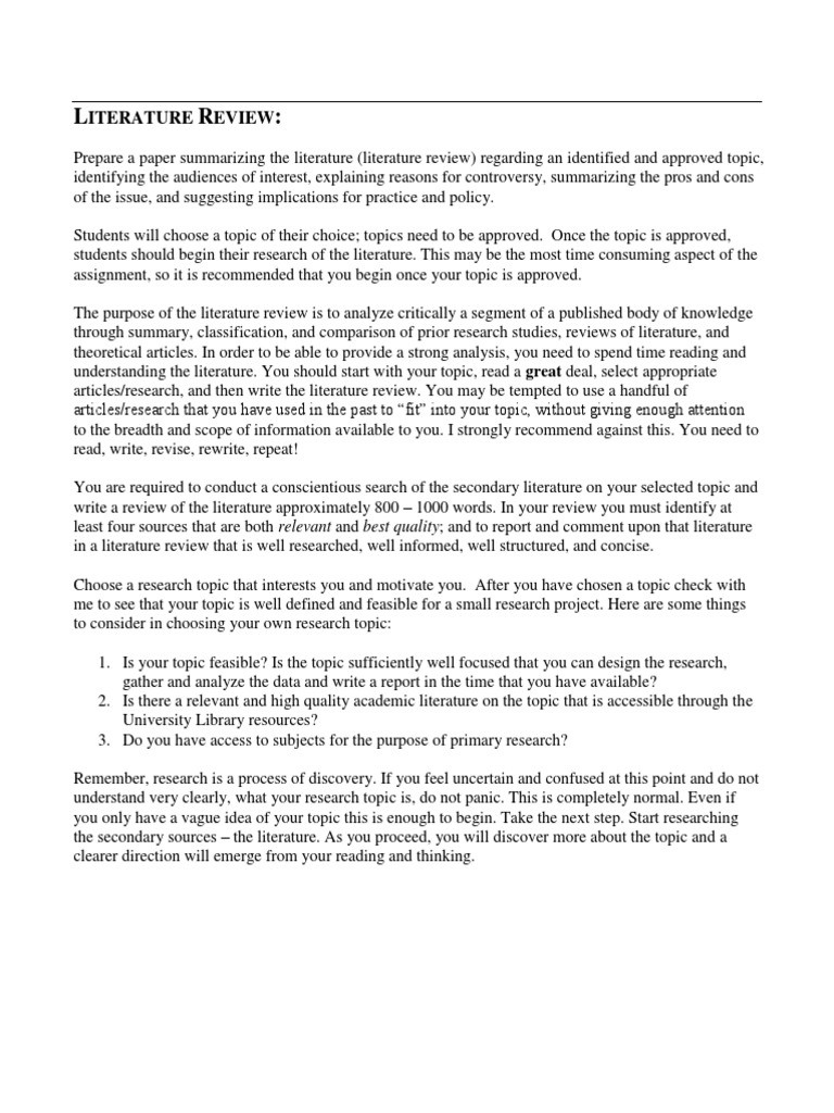 Literature review in research image