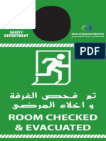 Room Checked & Evacuated: Safety Department