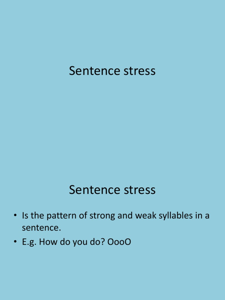 Unstressed Words | Stress (Linguistics) | Language Mechanics