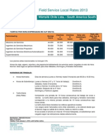 WCL FS Local Rates 2013 CLP Price List