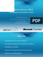 Webcast Windows Server 2012 Novedades de Directorio Activo 10-08-14