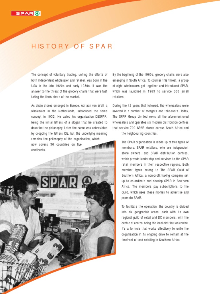 SPAR Supermarket: Origins and History | PDF | Retail | Retailing