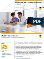 SAP Systems On Virtualization and Cloud Infrastructures