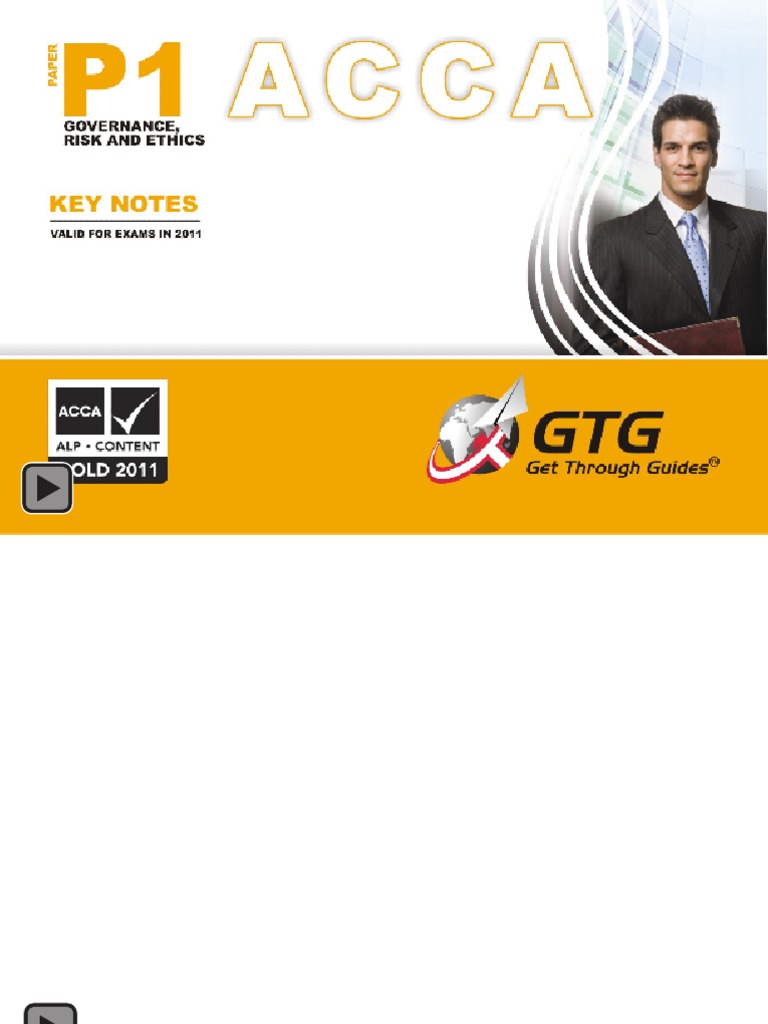 Acca p1 GTG Key Notes - 2011 | PDF
