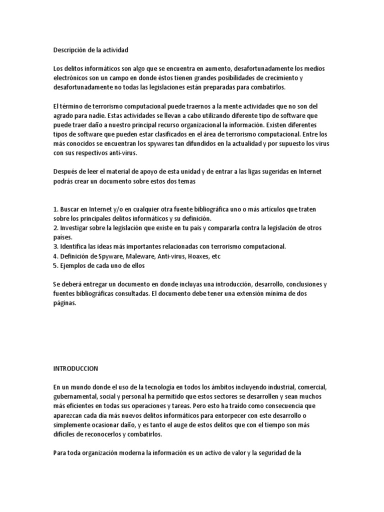 Descripción de La Actividad 4 | PDF