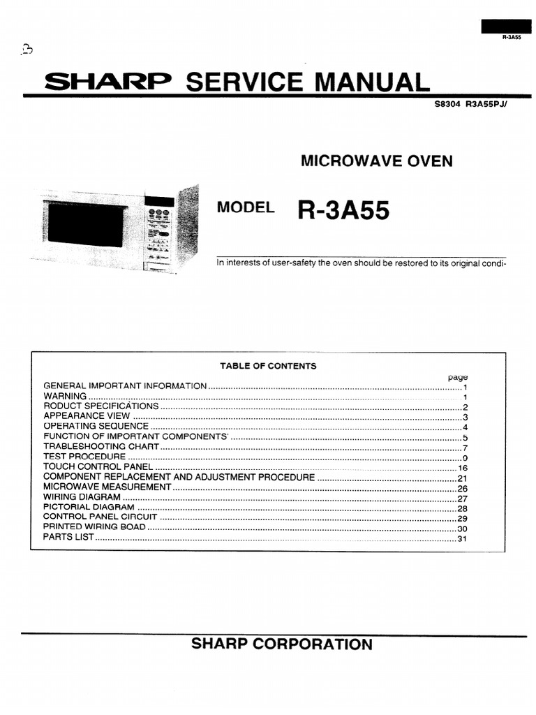 Sharp R3a55 | PDF | Rectifier | Switch