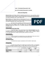 Contrato de Constituição de Sociedade Empresária Ltda