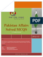 Pakistan Affairs Solved MCQS - A Complete Package(2)