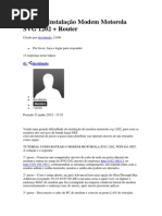 Tutorial Instalação Modem Motorola SVG 1202
