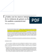 Cuáles Son Los Marcos Interpretativos de La Violencia de Género en España - Un Análisis Constructivista