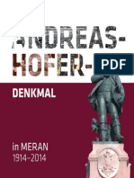 Das Andreas-Hofer-Denkmal in Meran 1914-2014