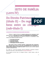 18. DO DIREITO DE FAMÍLIA - Do regime de bens