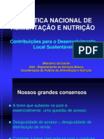 Política Nacional de Alimentação e Nutrição