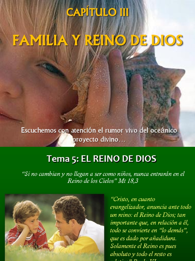 Familia y el Reino de Dios en MFC | PDF | Reinado y reino de dios | Jesús