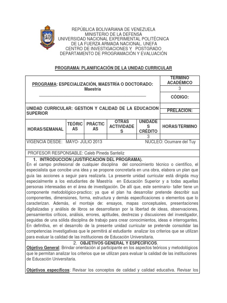 Gestión y Calidad en Educación Superior | PDF | Calidad (comercial ...