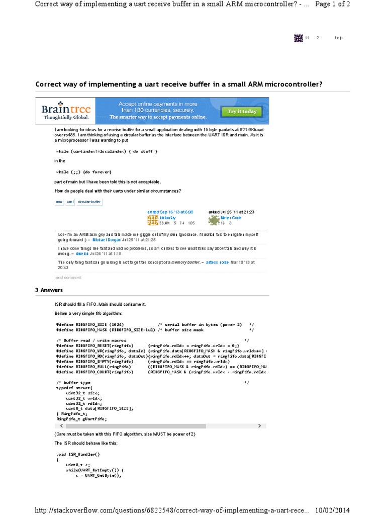 UART Receive Buffer Implementation Guide | PDF | Integer (Computer ...