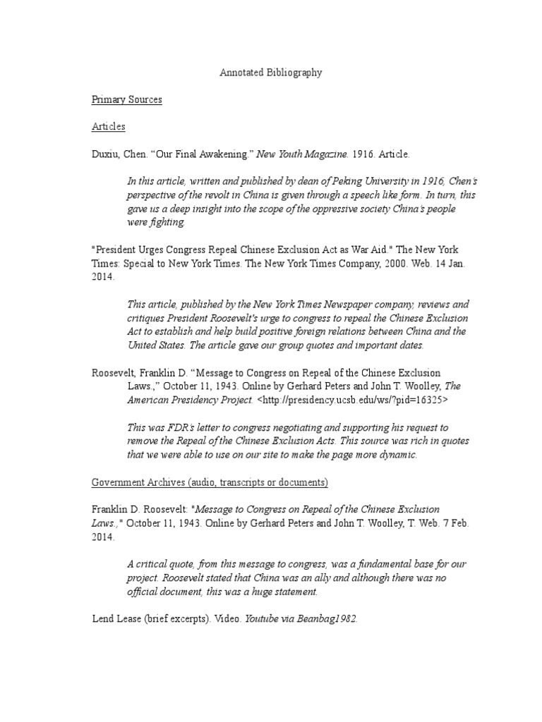 Annotated Bibliography | Empire Of Japan | Franklin D. Roosevelt