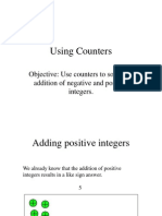 Using Counters: Objective: Use Counters To Solve The Addition of Negative and Positive Integers