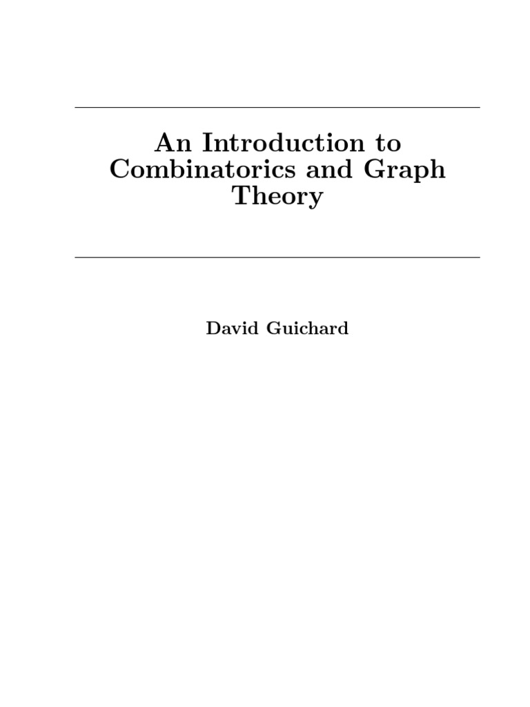 An Introduction To Combinatorics and Graph Theory PDF Visual Cortex