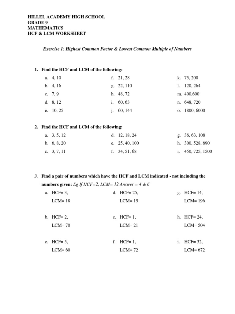 hcflcm numbrsalgbrcterms pdf