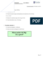 Determinación Masa Molar Magnesio en Laboratorio