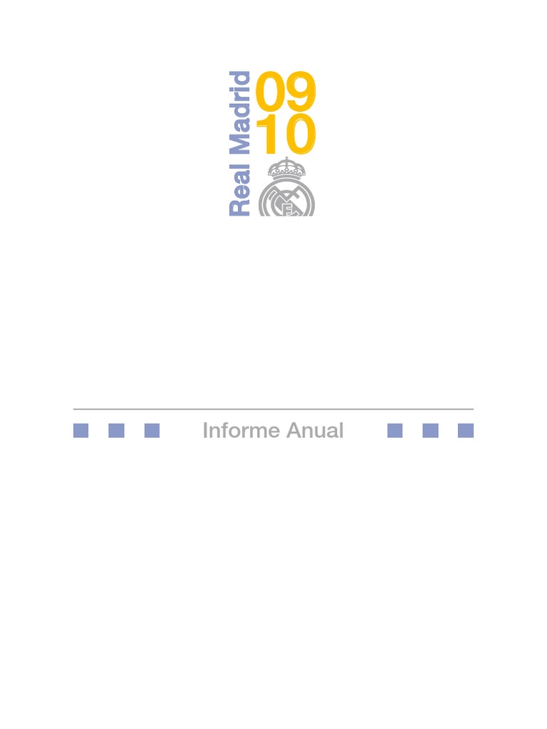 Real Madrid Informe Economico 09 10 Descargar Gratis Pdf Real