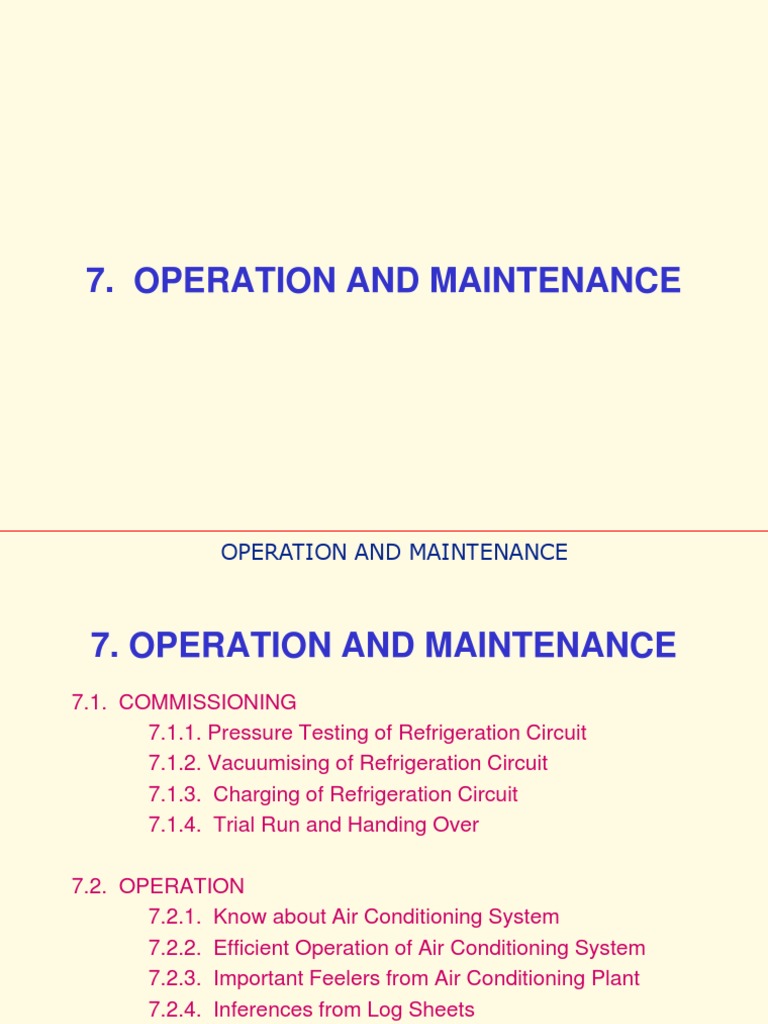 HVAC Operation and Maintenance Guide | PDF | Air Conditioning | Heat ...