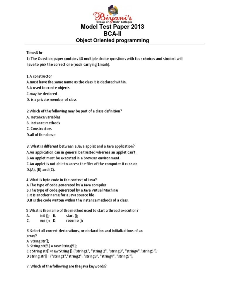 Object Oriented Programming | PDF