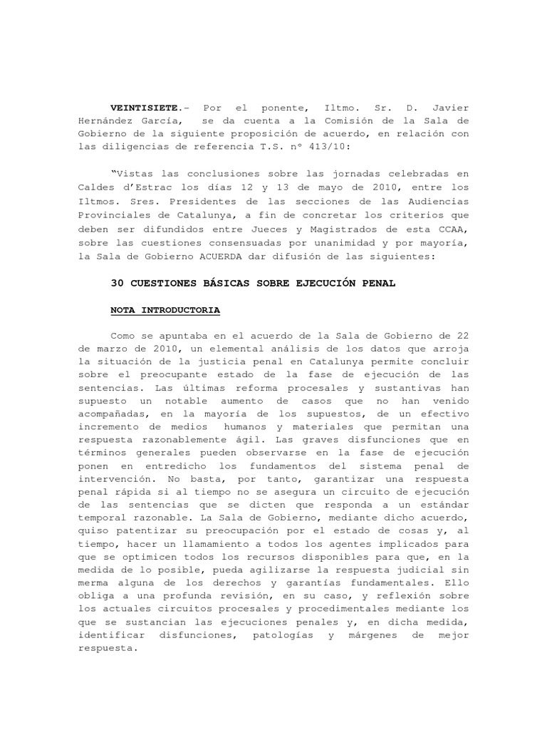 Criterios para Jueces de Ejecución Penal | PDF | Perdón | Pena capital