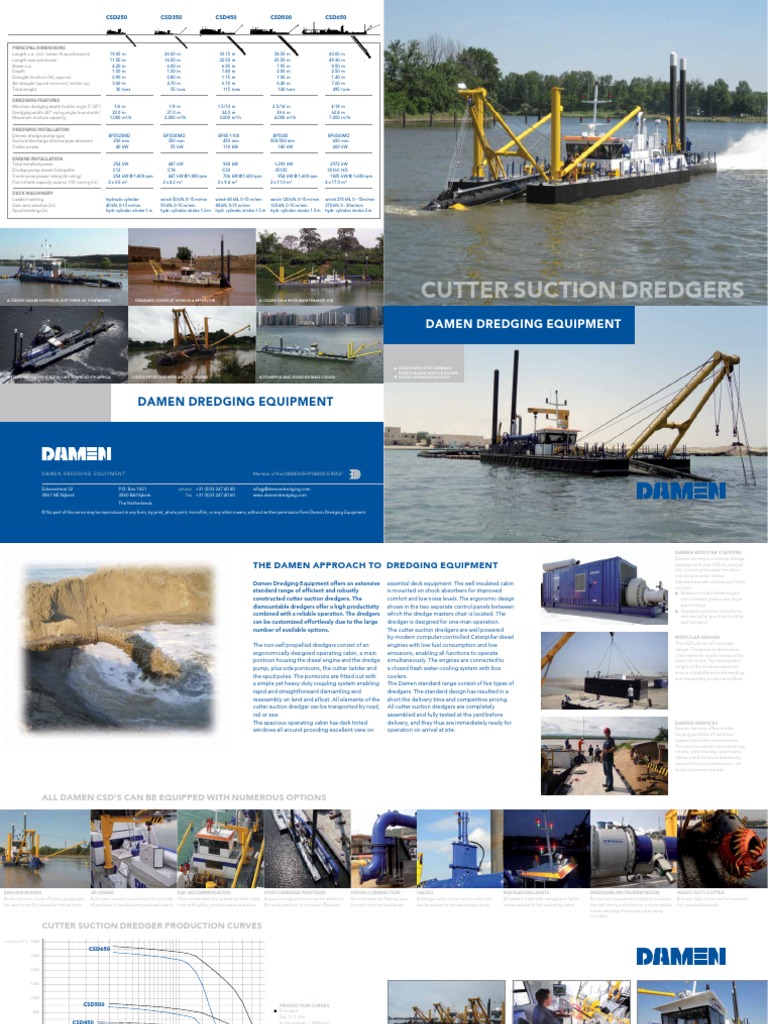 DamenDredgingEquipment CSDfolder Jan 2013 | PDF | Dredging | Diesel Engine
