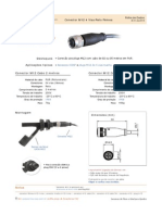 Conector Icos M12 4Vias Reto Cabo