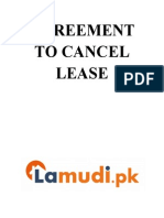 Agreement To Cancel Lease