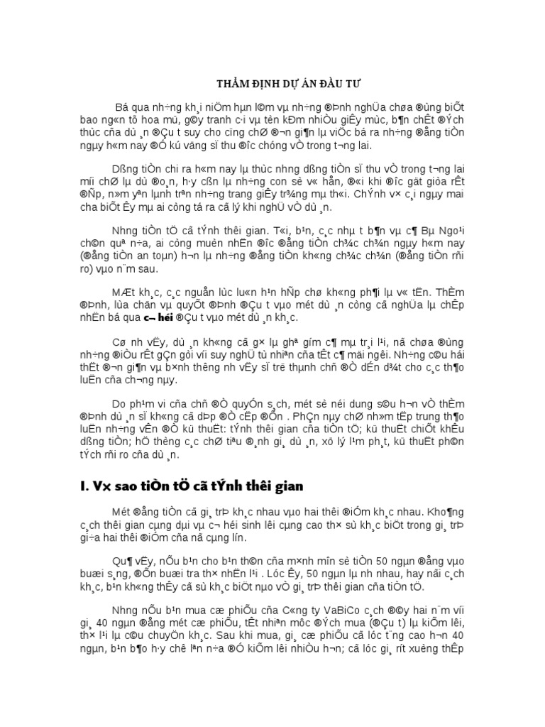Tham Dinh Du An Dau Tu Pdf