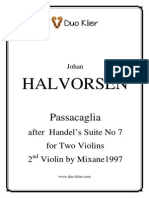 Halvorsen - Passacaglia For Two Violins