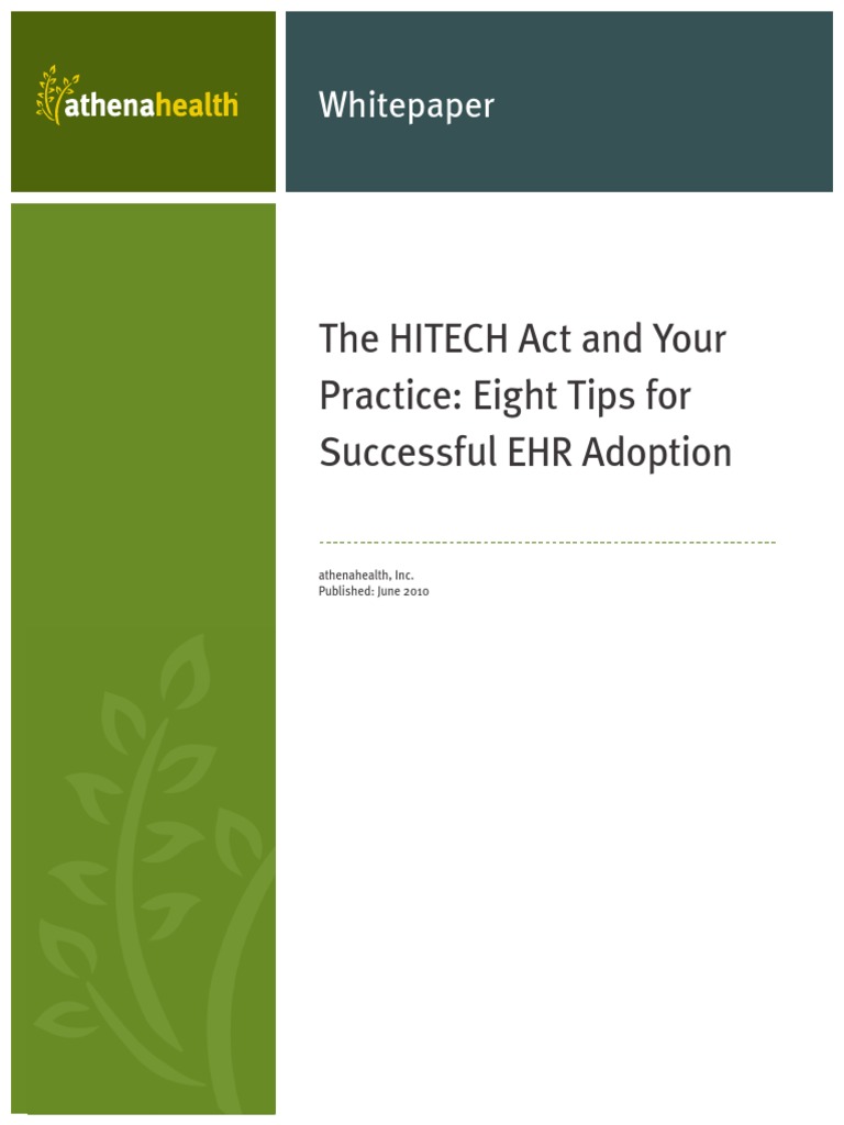 1 18654 8-Tips For EHR Adoption. | PDF | Social Science